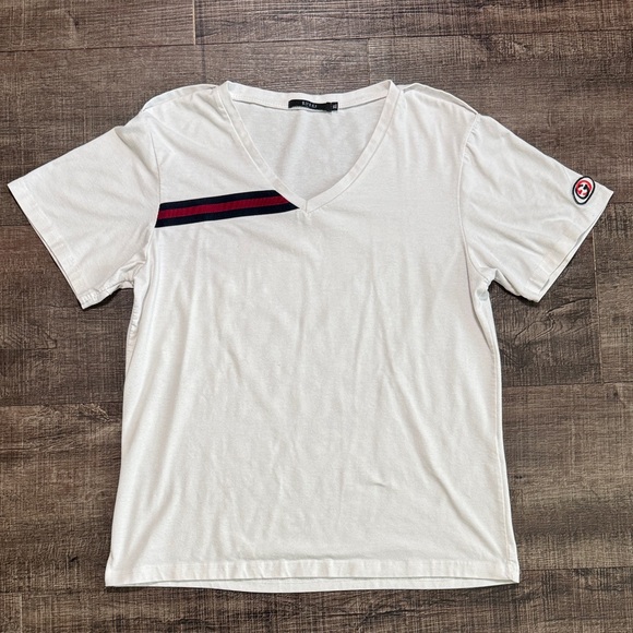 Gucci Other - Gucci White T-Shirt with Black and Red Accents